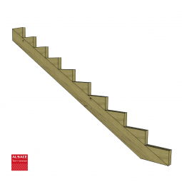 Kit escalier 13 marches en pin traité autoclave
