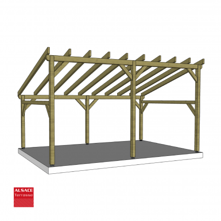 Abri 1 pan 4 x 6 m - Boutique Alsace Terrasse